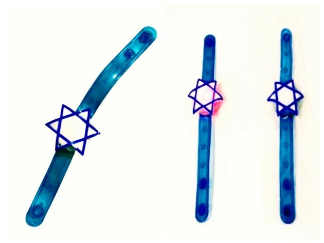 צמיד דגל ישראל עם אורות